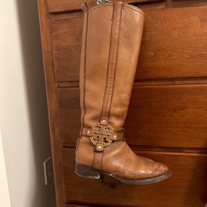 Tory Burch Boot.  Size 5.  Brown leather.